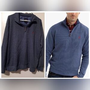U.S. Polo Assn. Flatback Mens High Neck Long Sleeve Quarter-Zip Pullover